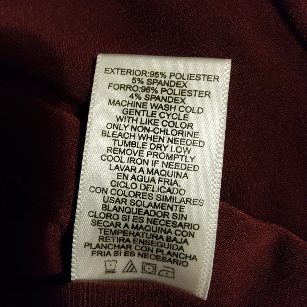 SHAPE SATIONAL ULTIMATE SHAPING BURGUNDY SHORT SLEEVE SIZE M - Picture 7 of 7